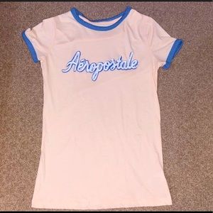 light pink / cream top